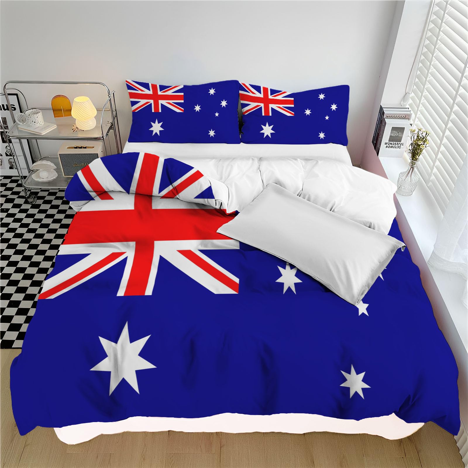 Housse de couette 220x240cm Australie parure lit doux imprimé