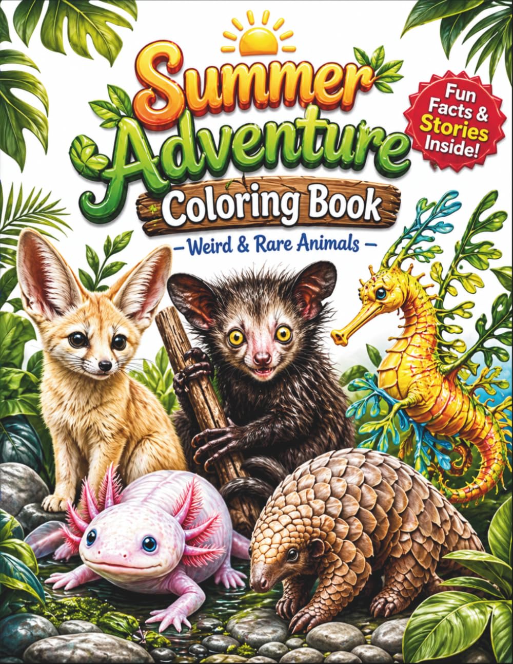 Summer Adventure Coloring Book for Kids: Weird & Rare Animals Coloring Book for All Ages – Realistic, Cute & Relaxing Wildlife Designs: 50 Detailed ... Creativity, Stress Relief and Fun Learning