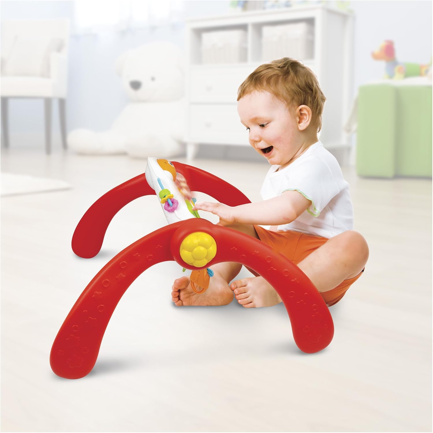 winfun Grow with Me Multi Color Melody Gym – 3-Stage Baby Play Gym with Lights, Music, Rattles & Tactile Toys – Sensory & Motor Skill Development for Newborns & Up – Includes Batteries