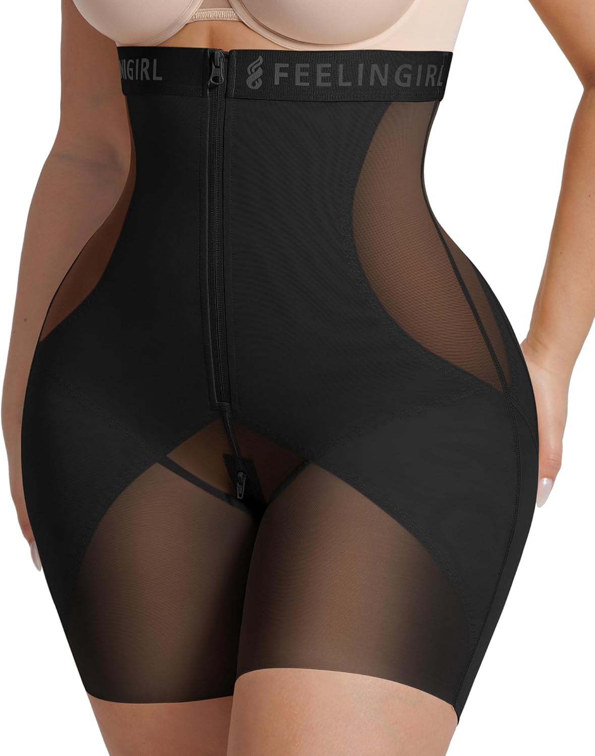 FeelinGirl Shapewear Shorts Underwear Butt Lifting Panties High Waist Tummy Control Compression Shorts for Women