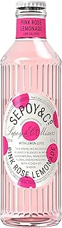 Pink Rose Lemonade, Premium Cocktail Mixer, Made with Natural Rose & Lemons, Low Calorie, Sparkling Lemonade Mocktail, Pack of 6X 200 ml