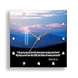 3dRose Christian – Inspirational Psalm-Wall Clock, 13-inch (DPP_218867_2)