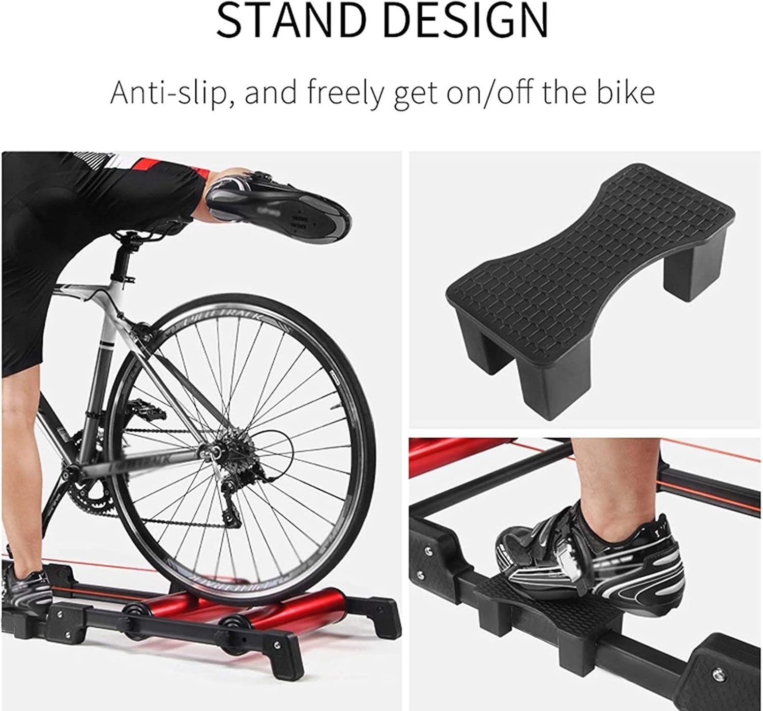 Indoor Home Bike Trainer Fitness Rollers, Indoor Bicycle Roller Riding Platform,Foldable,Cycling Racks & Stands,Bike Trainer Accessories,for Mountain Road Bike