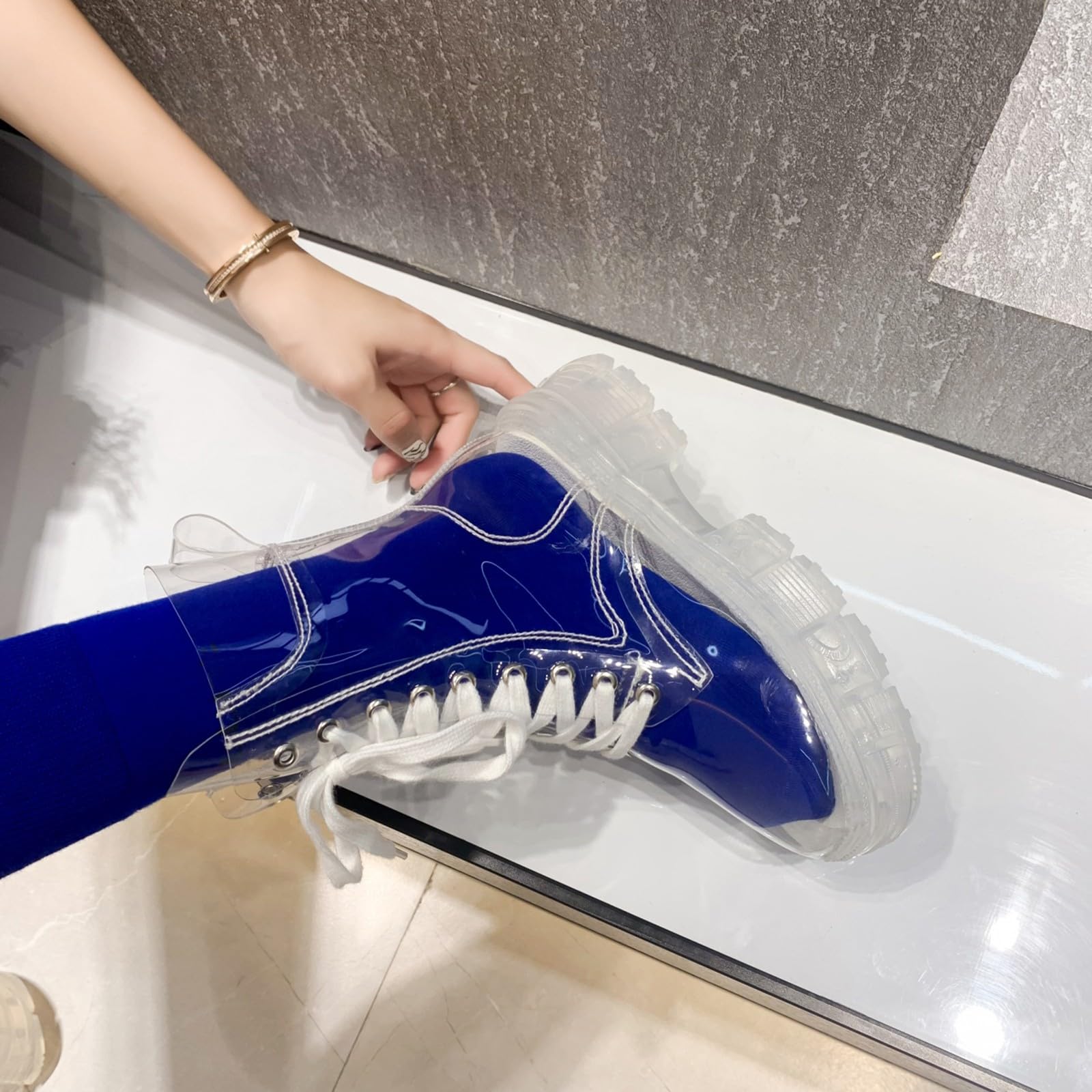 Genérico Botas de Mujer con Cordones Plataforma Botas Puntera Redonda Elegantes Zapatos Cómodos Ligeros Caminar Bota Informales Antideslizantes Botin para Otoño Invierno Trabajo Paseo y Uso Diario