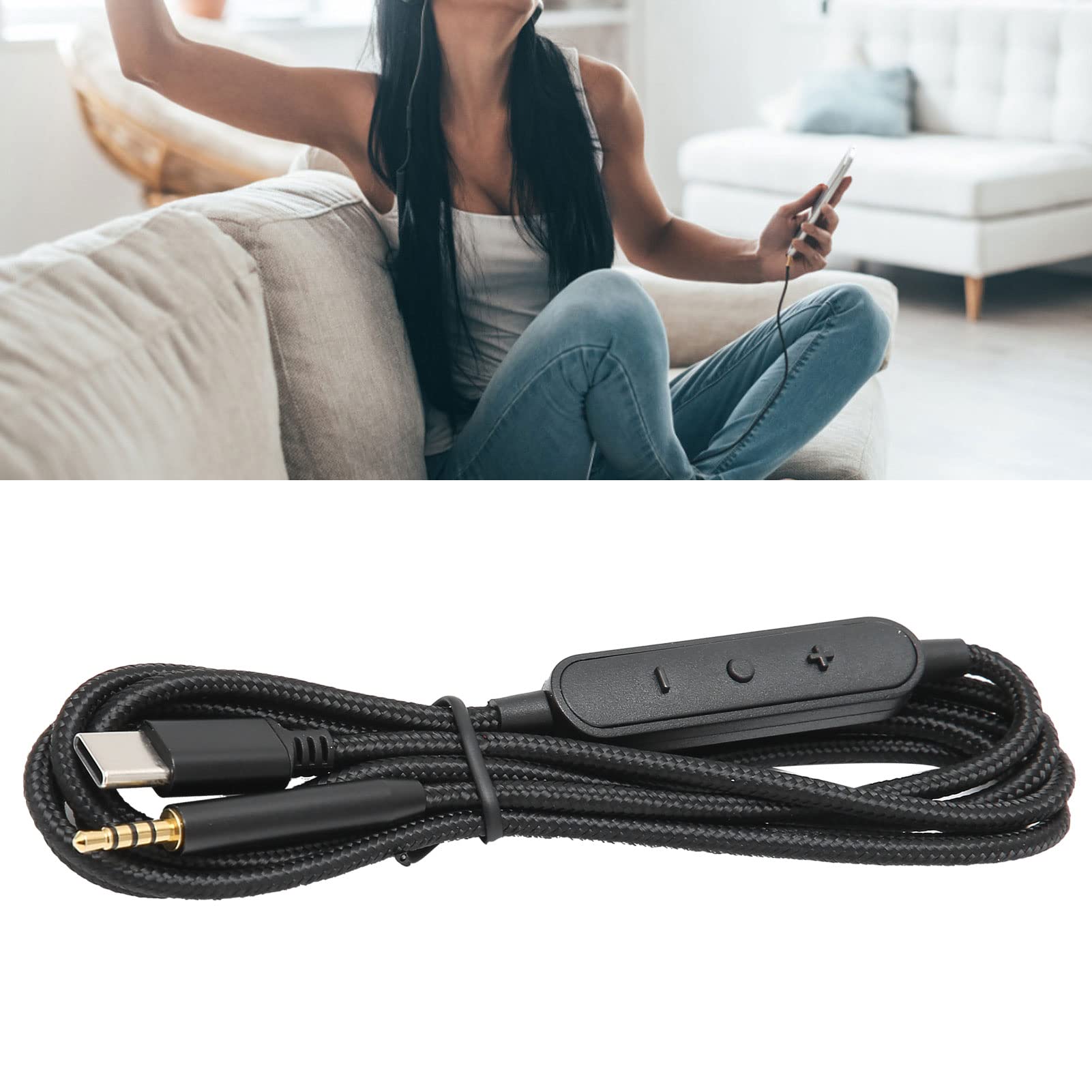 USB-C Auf 2,5mm Kopfhörerkabel | Für AKG K490 NC K545 | Sauerstofffreies Kupfer 1,5m