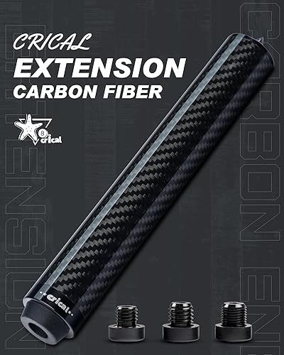 Miniatura 2 de CRICAL Extensión de taco de billar de metal de 2348 pulgadas con 3 parachoques, accesorios de billar