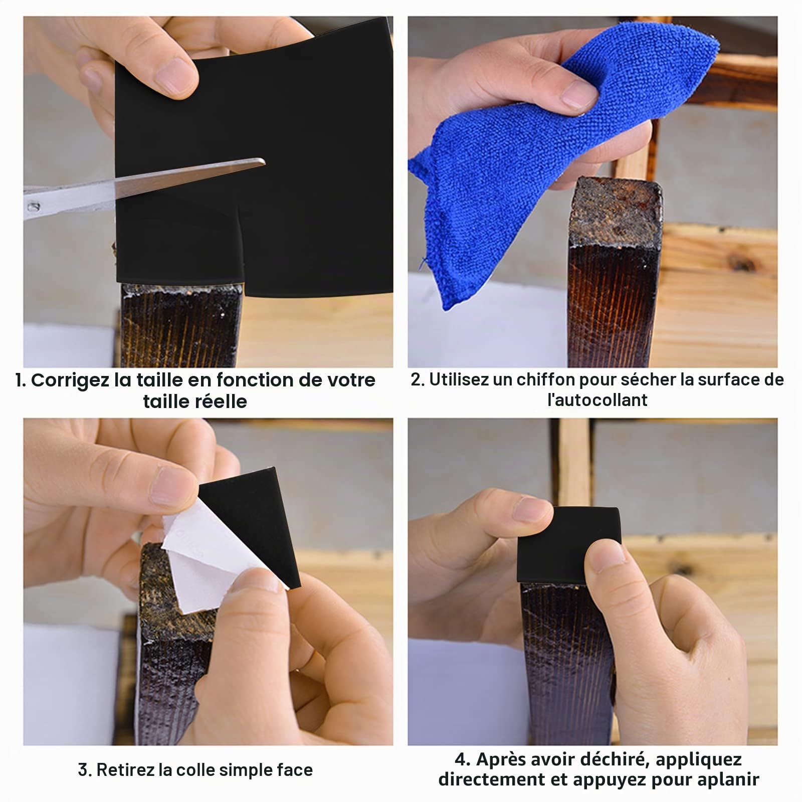 BENECREA 4PCS Feuille Adhésif Silicone 30x21cm Noir Caoutchouc de silicone A4 taille 1mm d'épaisseur pour shimme matériel de bricolage,supports,nivellement,étanchéité,protection