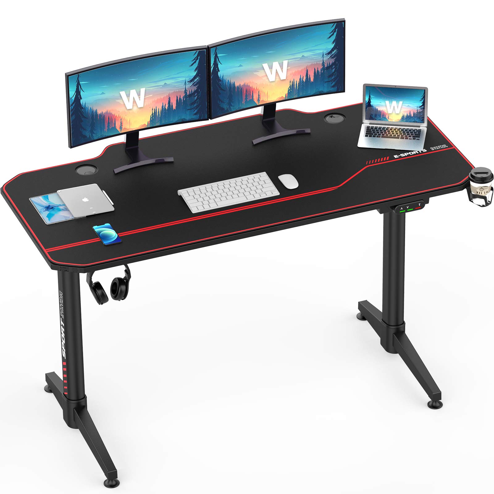 Buy Waleaf Dual Motor Height Adjustable Electric Standing Desk, 55 inch