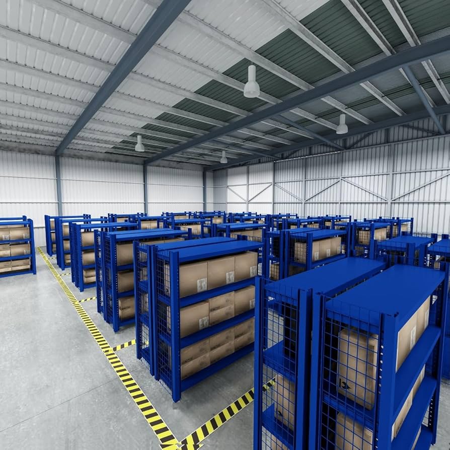 Amazon｜Auyyhui スチールラック メタルラック 4段 キャスター