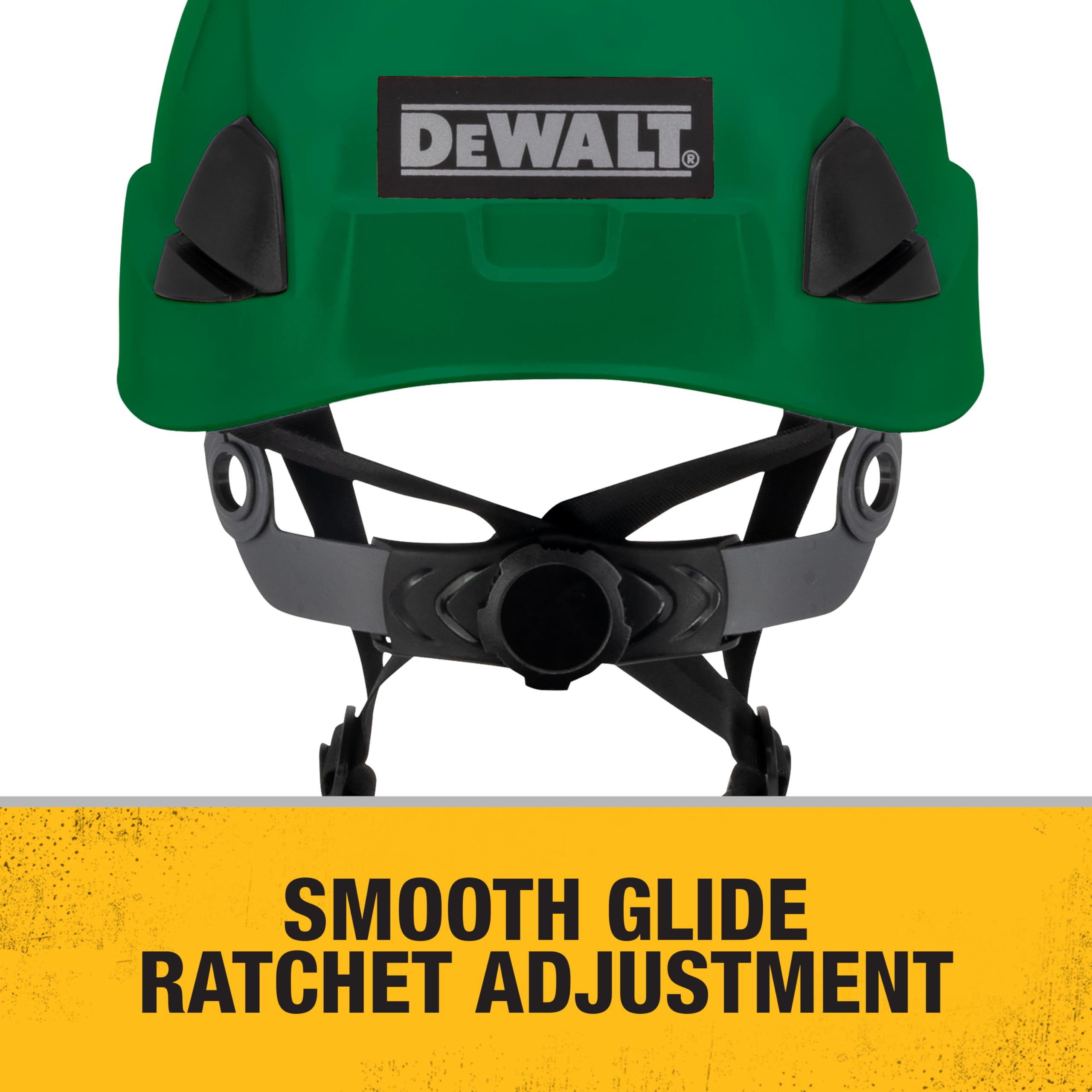 DEWALT DPG22V Casque de sécurité Unisexe Type II Classe C 4 Points à cliquet ventilé Vert Taille Adulte