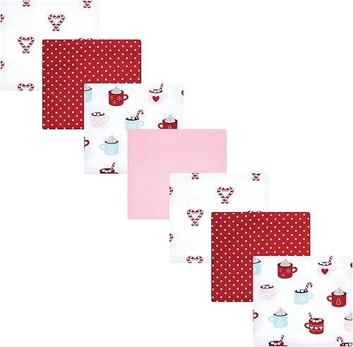 Miniatura 135 de Hudson Baby Paquete de 7 mantas receptoras unisex de franela de algodón para bebé, Dino Friends, talla única Abeja,Azul Verde Dino,Azul