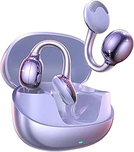 JOYROOM OE3 Clip-On Earbuds, Wireless Open Ear Earbuds Headphones, Auto L-R Recognition, Omni Tap Control, Immersive Sound, Ultra-Light 4.9g Fit,Comfortable ear buds for Workouts and Daily Use, Purple asin的图片