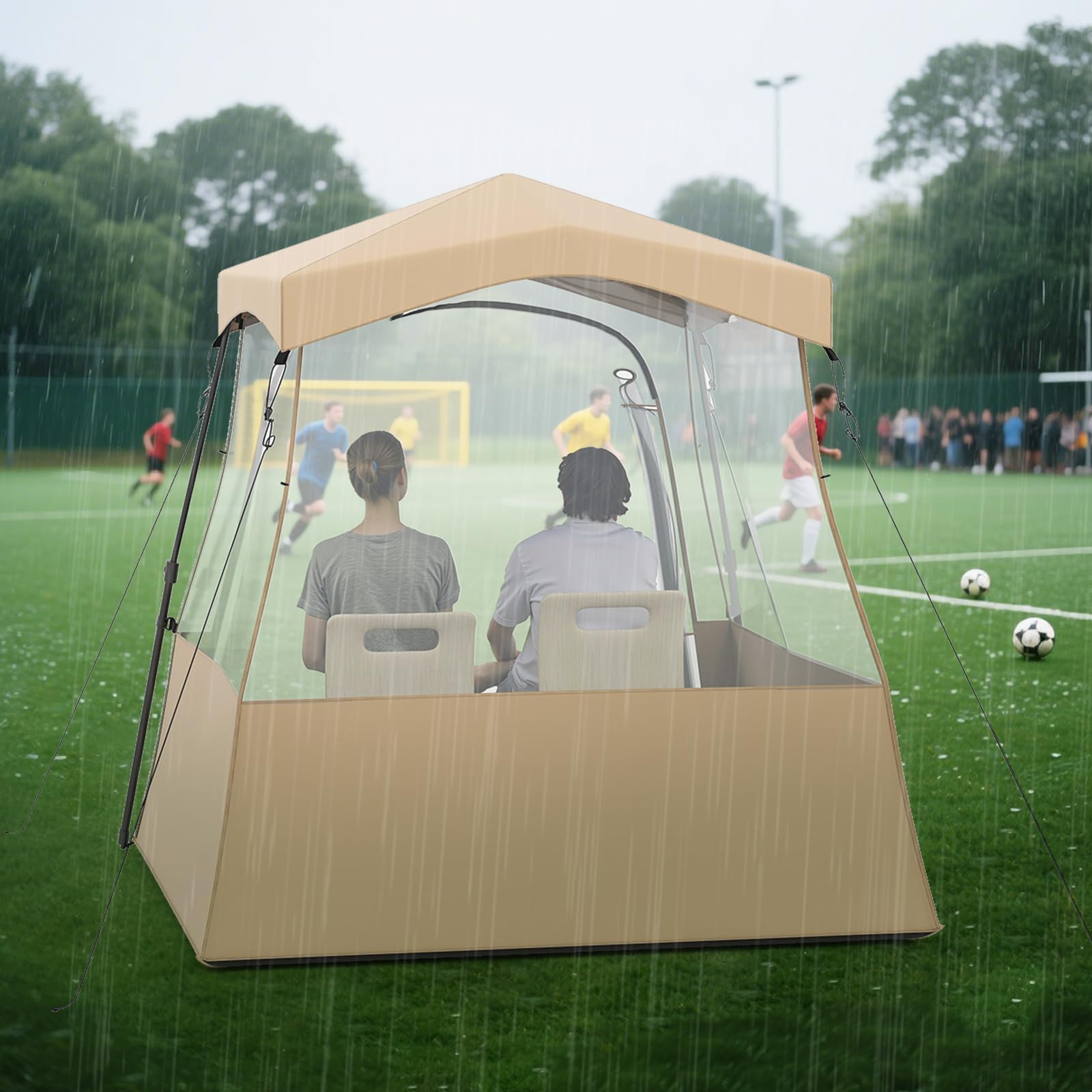 COSTWAY Namiot sportowy, przezroczysty namiot z jasnym widokiem i wytrzymałym stelażem oraz torbą transportową, namiot kempingowy na zewnątrz, namiot typu Pop Up Bubble do oglądania sportu