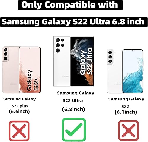 Miniatura 2 de Funda magnética para Samsung Galaxy S22 Ultra, para mujeres y niñas, suave, linda, de lujo, chapado en corazón, brillante, brillante, compatible con