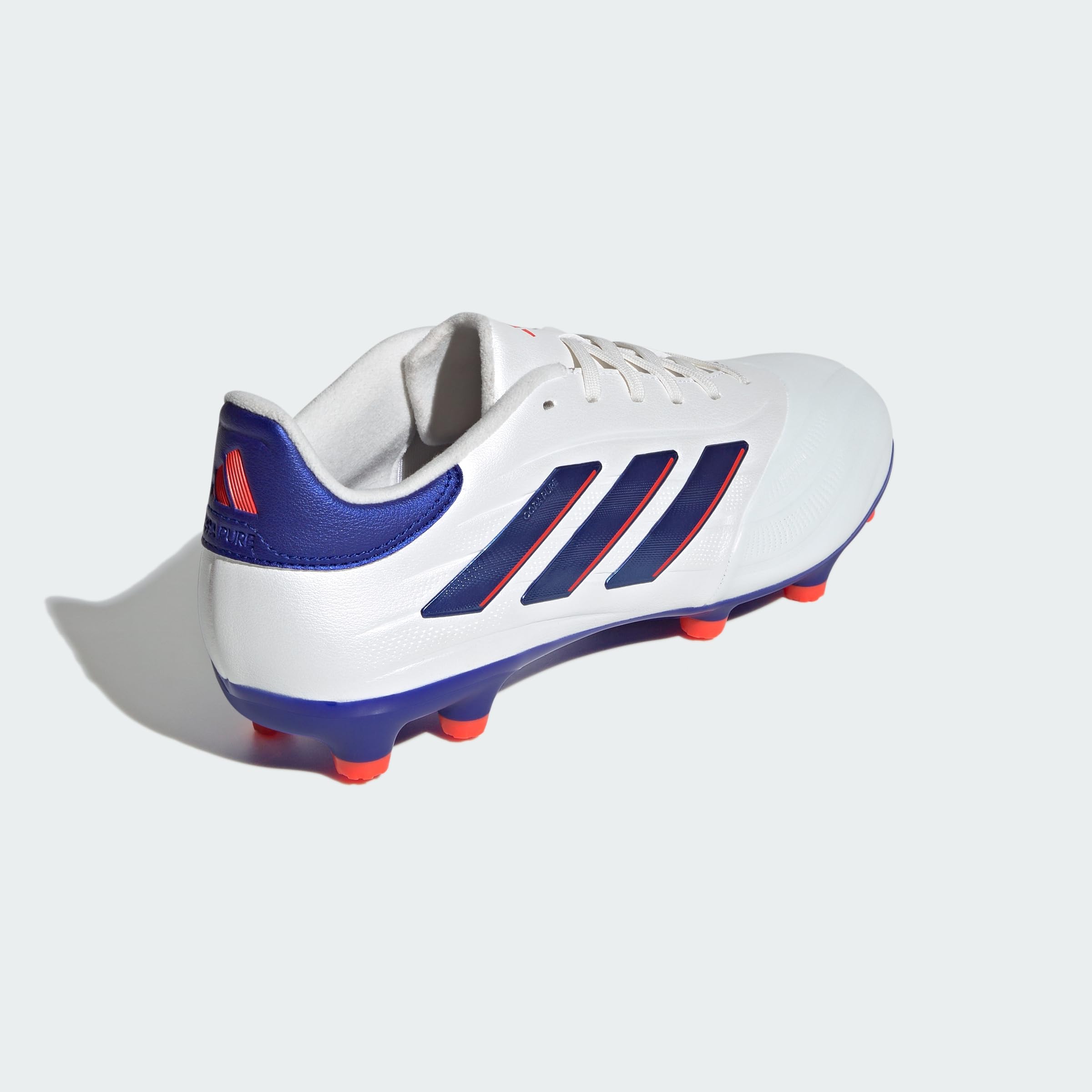 adidas Unisex - Adulto COPA PURE II LEAGUE Football Boots Firm Ground, Cloud White / Lucid Blue / Solar Red, 40 EU