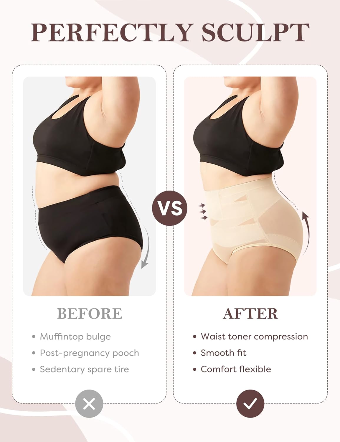 2 PCS Women's Shapewear Control Panties Tummy Control Underwear Butt Lifting Shapewear Girdle for Women - Image 7