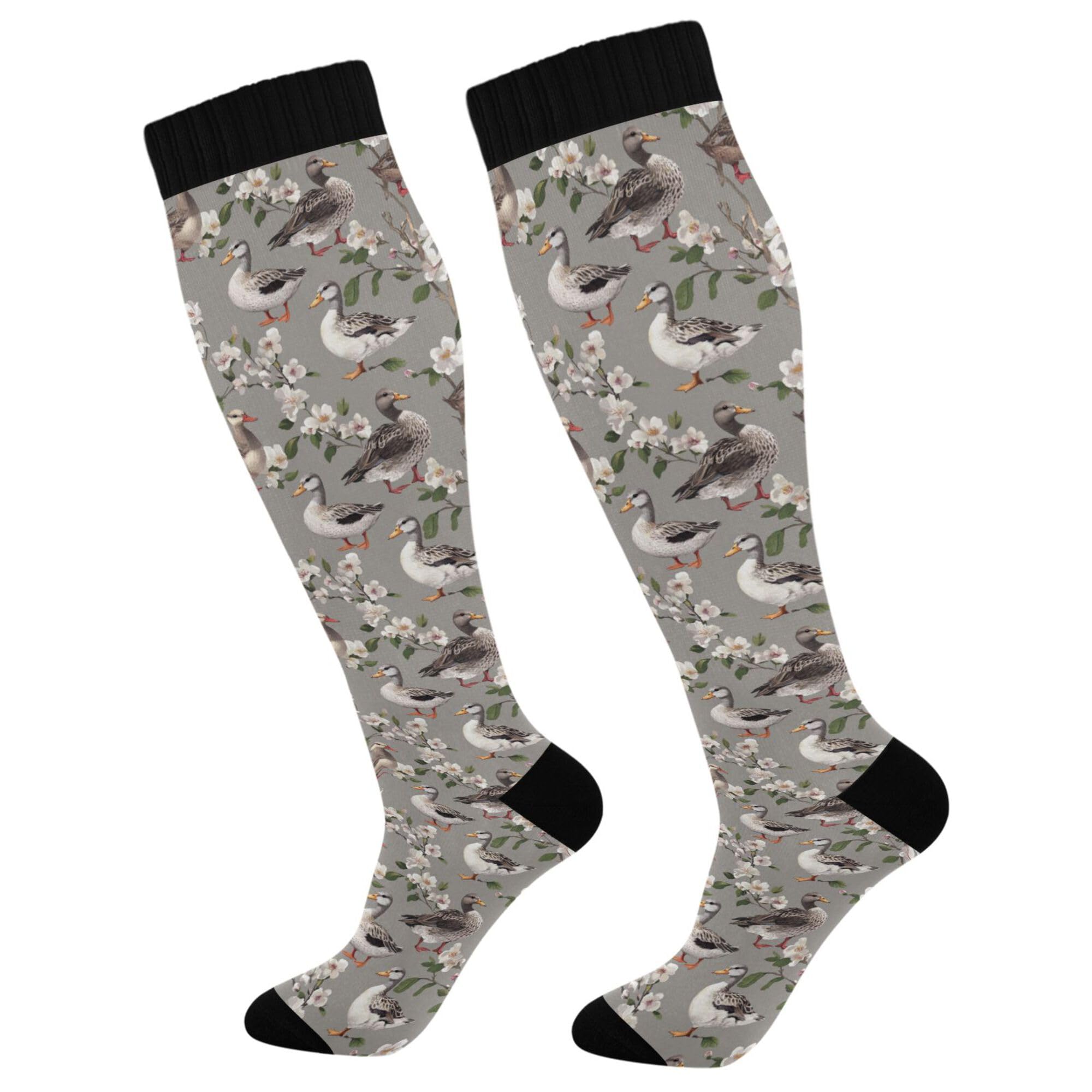 Compression Socks for Men and Women Circulation Wide Calf Knee High Socks Support for Running Medical Travel