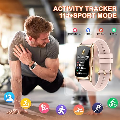 Miniatura 2 de MKYOPT Reloj inteligente con respuestahacer llamadas, más de 114 modos deportivos para hombre, rastreador de sueño, frecuencia cardíaca, oxígeno en