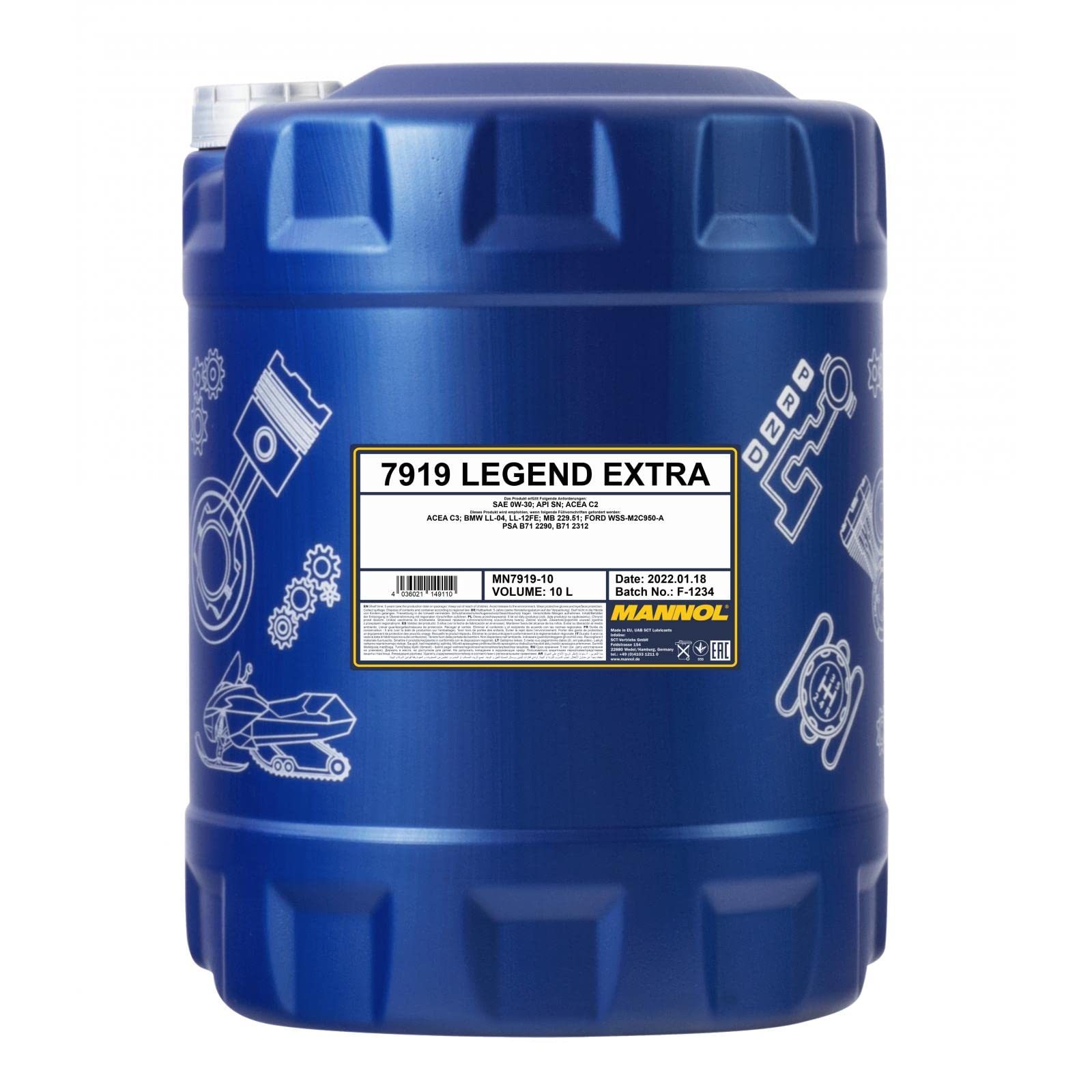 MANNOL Legend Extra 0W-30 10 L