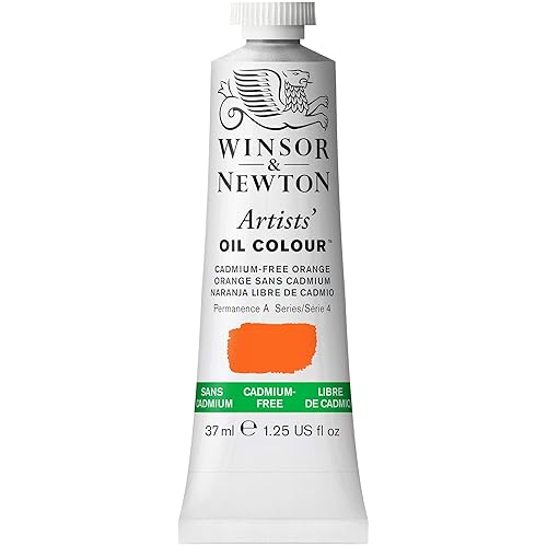 Winsor & Newton Artists' Oil Color, 37ml (1.25 oz) Tube, Cadmium-Free Orange