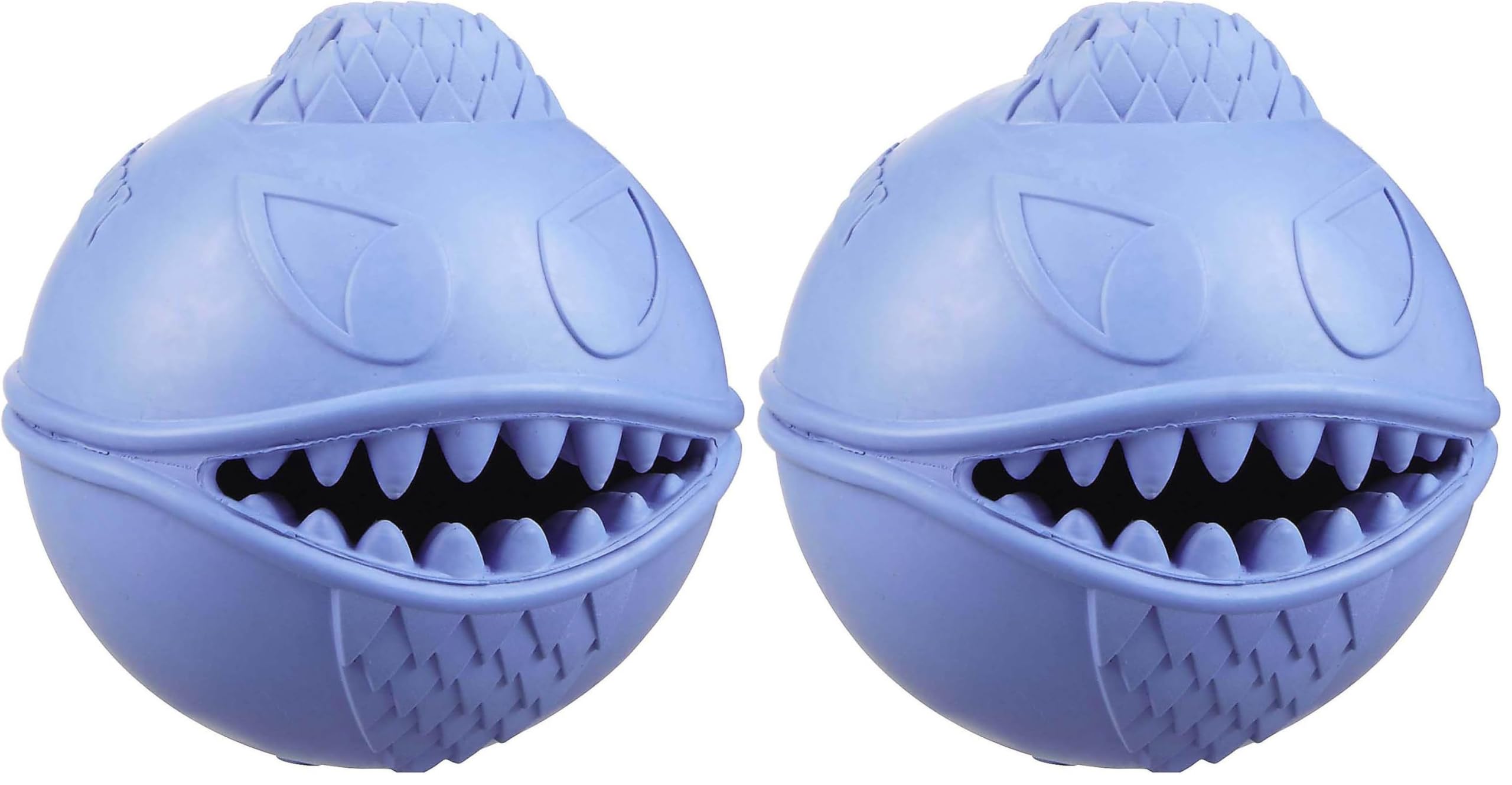 Jolly Pets Monster Ball Bouncing Dog Toy Treat Holder 2 5 Inches Blue Pack of 2