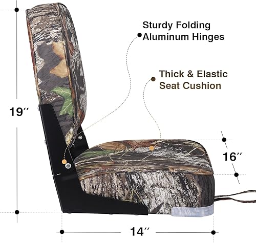 Miniatura 3 de 2 asientos Leader Accessories plegables, de respaldo bajo, para embarcación