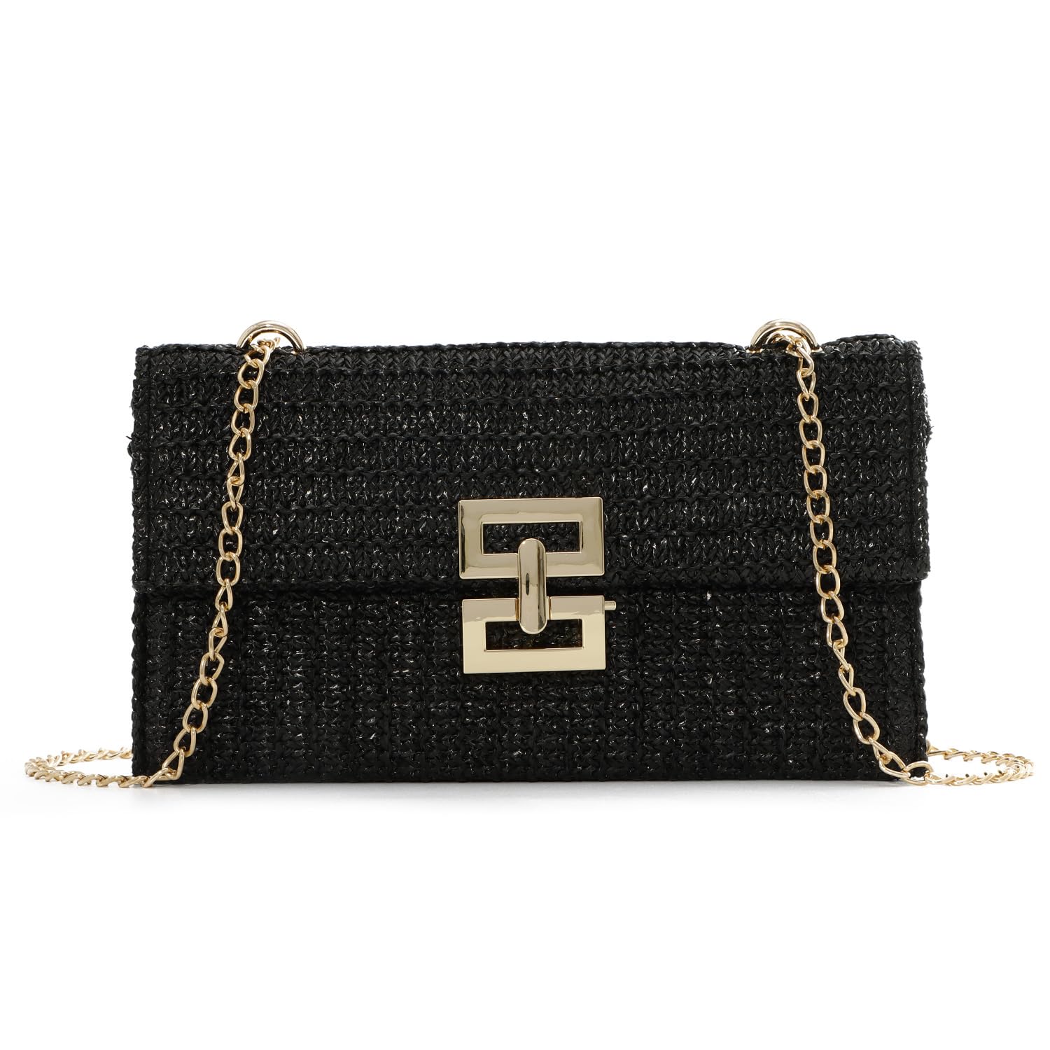 Ynport Straw Clutch Purses for Women Summer Woven Evening Handbags Wicker Rattan Envelope Wallet Chain Shoulder Bag 2026