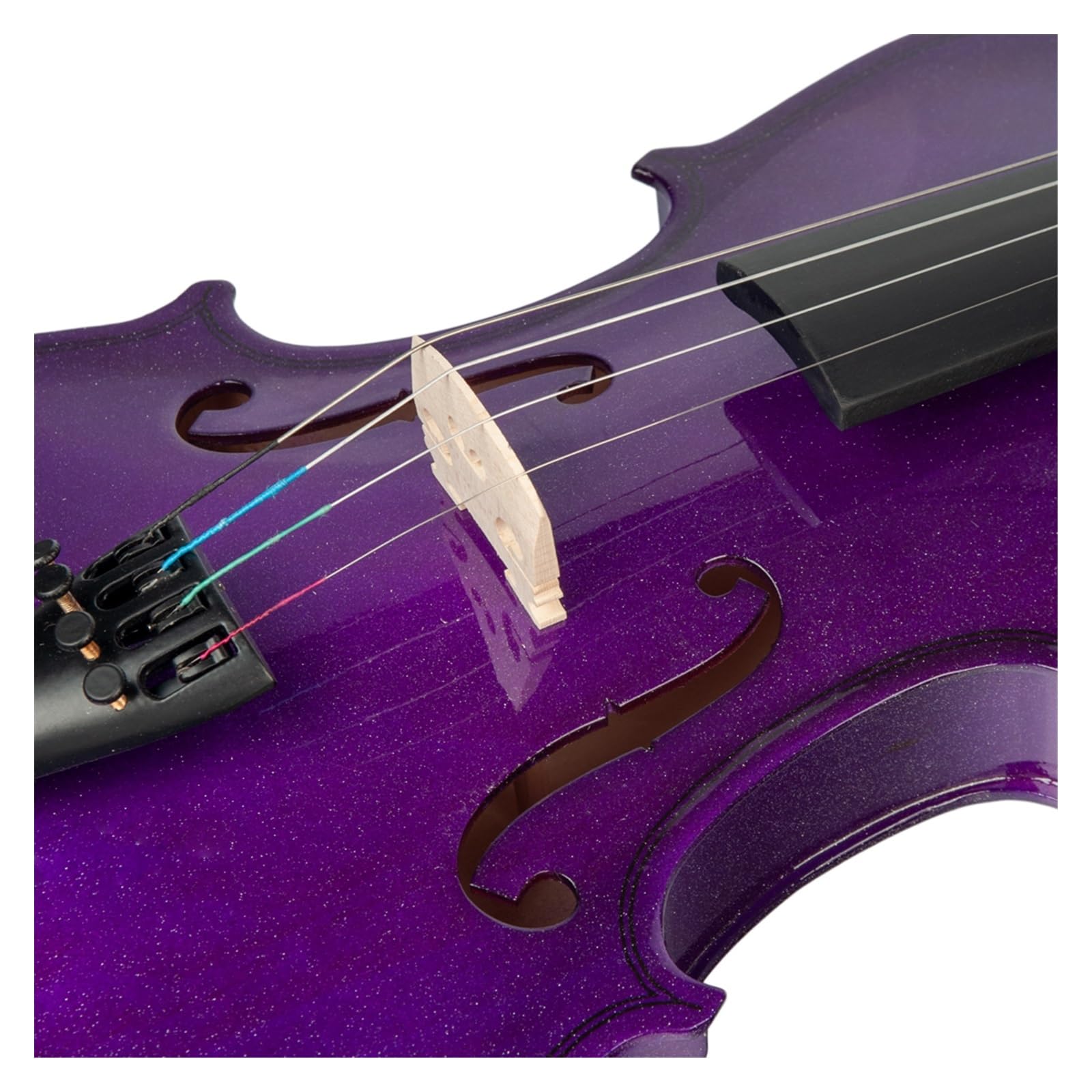 Violines 4/4 Violín Púrpura Estudiante Violín Arco Puente Caso para Estudiante Principiante