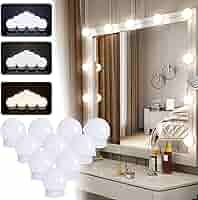 Lampada Da Specchio LED Dimmerabile - 12 Luci, 3 Colori, 10 Livelli, USB Ricaricabile, Per Trucco - Foto 2