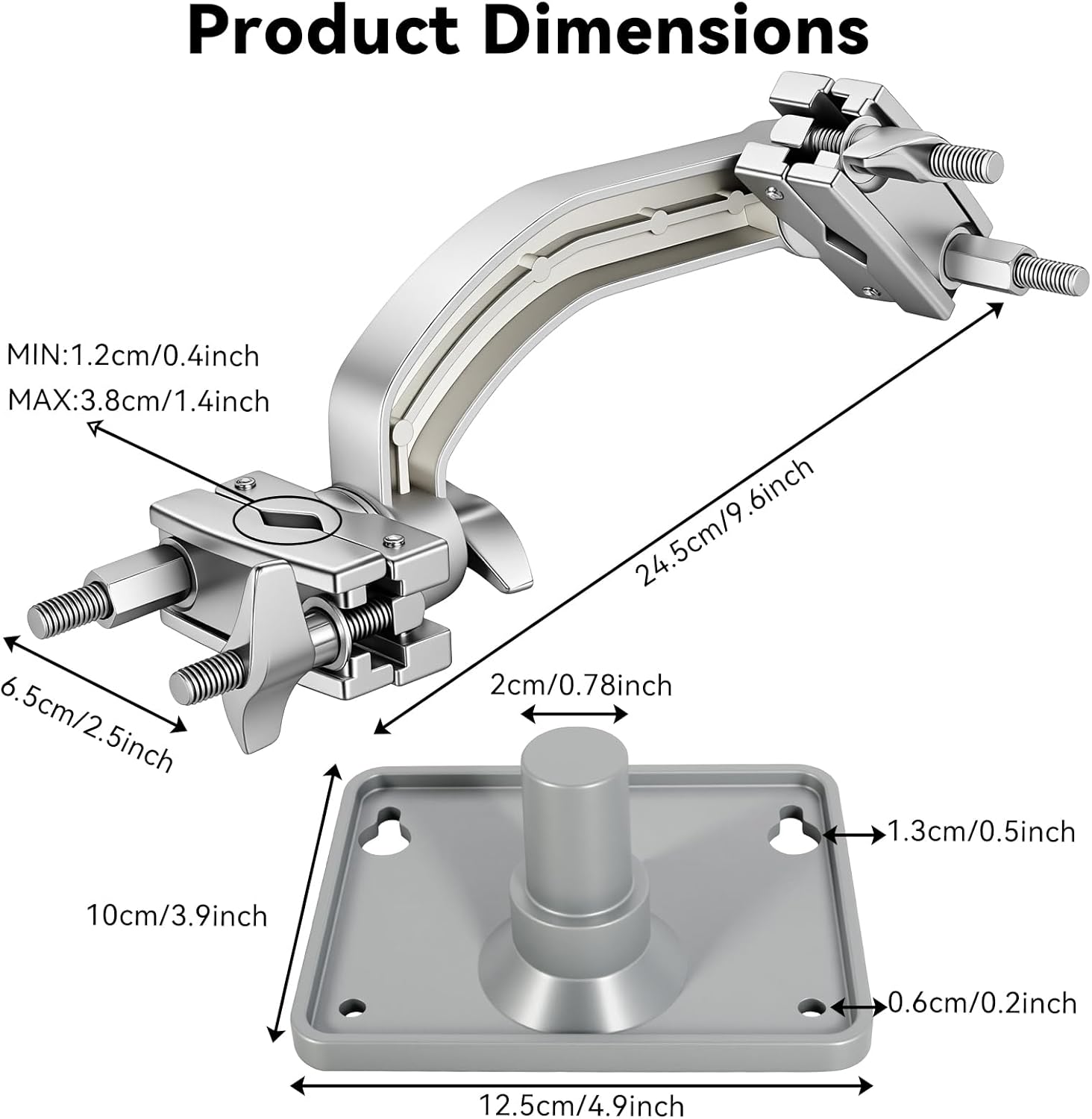 RANMING Electronic Module Mounting Plate with Clamp Electronic Drum Module Mount Holder for Electronic Controller Multi-Pad Drum Pads Drum Set Cymbal Stand