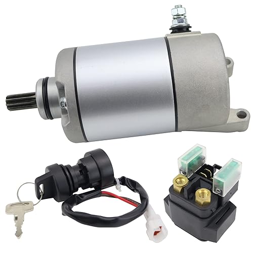 Motor de arranque, relé e interruptor de encendido para Yamaha YFM35 YFM350 Grizzly 350 2007-2014 Bruin 350 2004-2006 Wolverine 350 2006-2009,
