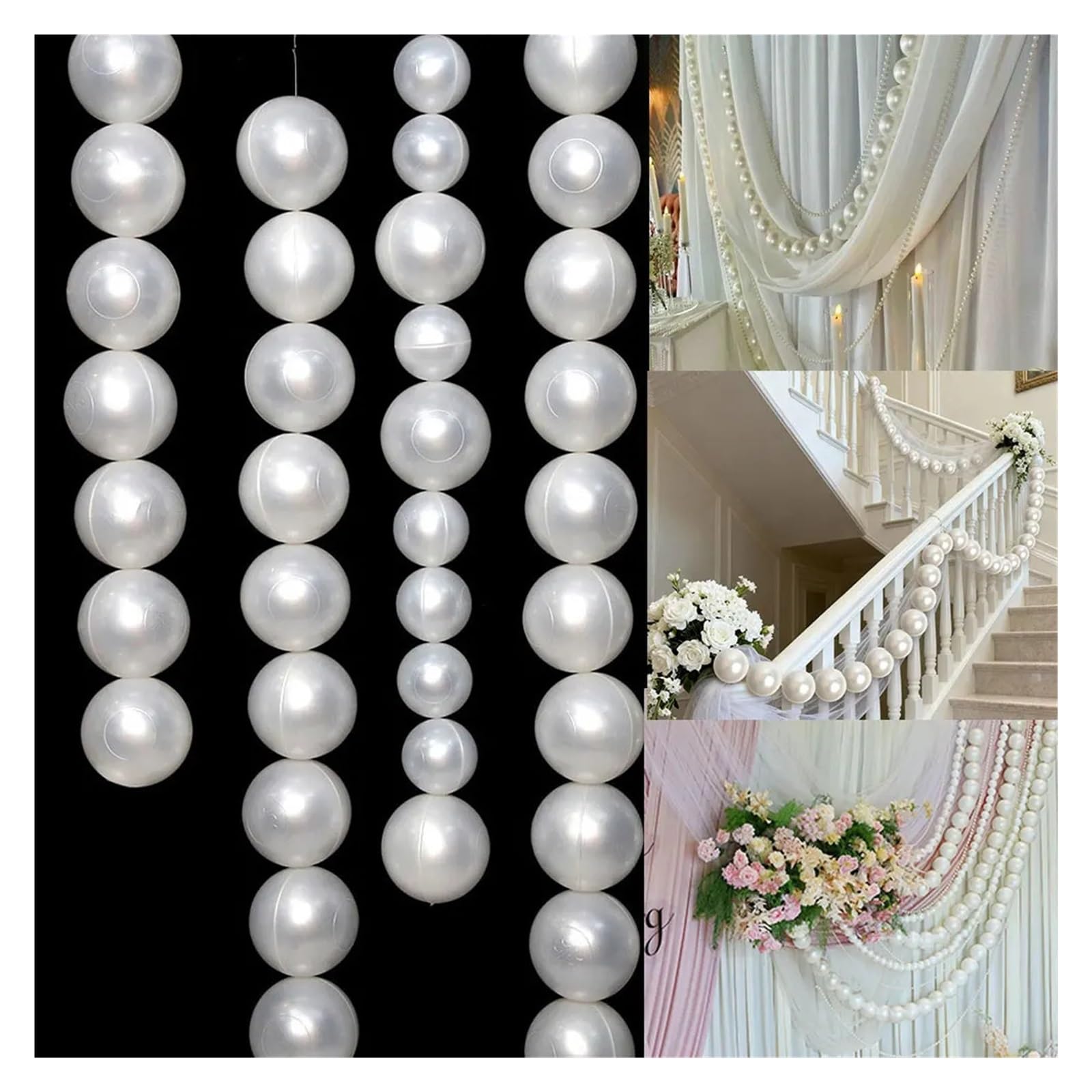 Colgantes hilo perlas Guirnalda DIY Hebras de imitación