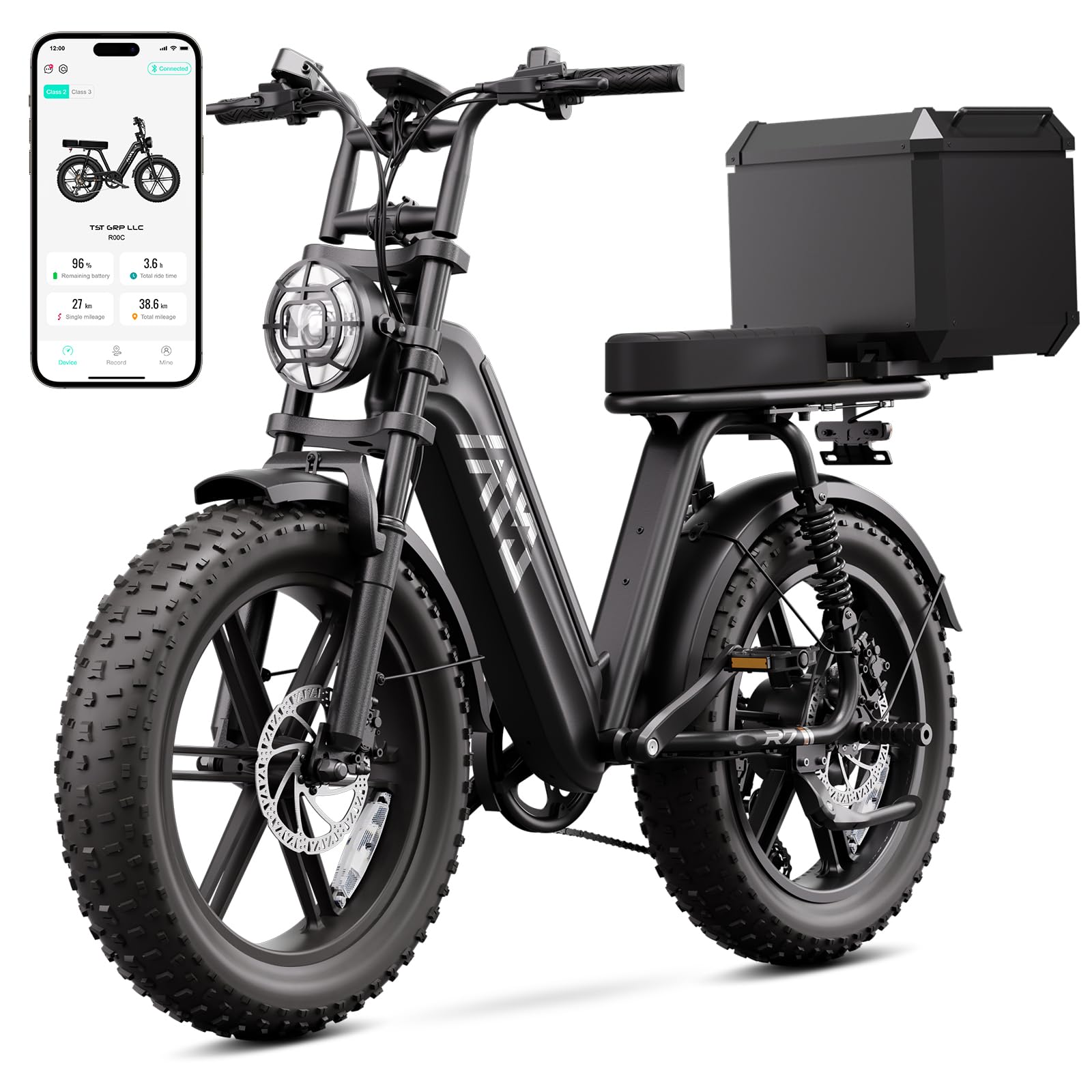 TST Electric Bike for Adults, 1500W Peak Motor Fat Tire Ebike