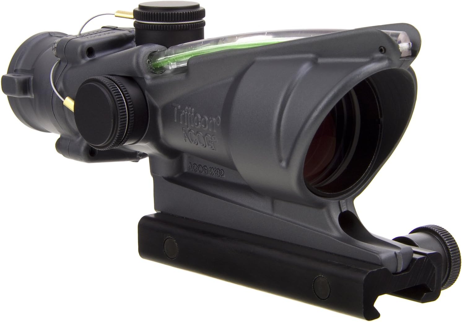 Trijicon ACOG TA31-C-100378 Dual Illuminated Green Crosshair .223 BAC Reticle with Flattop Mount, 4X 32mm, Sniper Grey