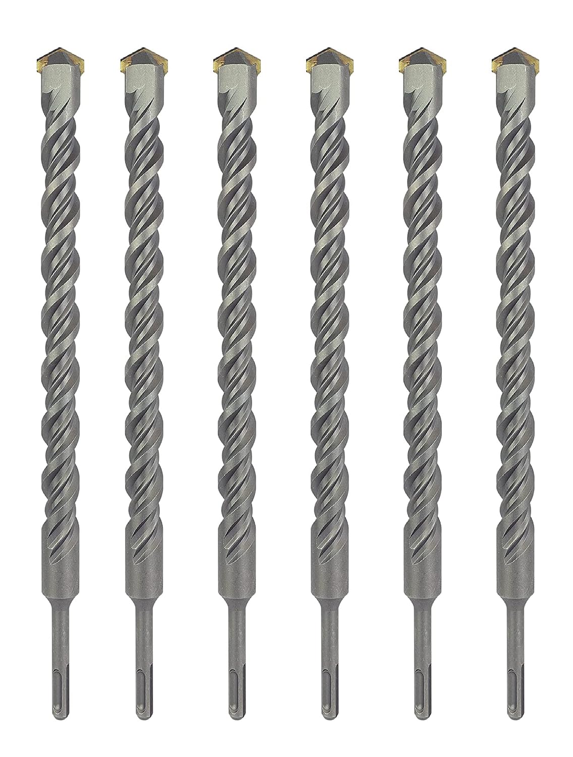 SDS Plus Hammer Drill Bit 6Pcs 1/2 in. x 6 in. Masonry Concrete Rock Drill