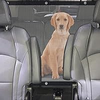 Vista 3 de VaygWay Barrera de red de viaje para perros para mascotas – Barrera de malla de seguridad para asiento trasero de alta calidad para mascotas – Red