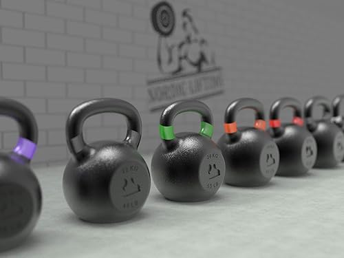 Miniatura 8 de Pesa rusa hecha para entrenamientos de CrossFit y gimnasio, hierro fundido real para entrenamiento de fuerza Nordic Lifting