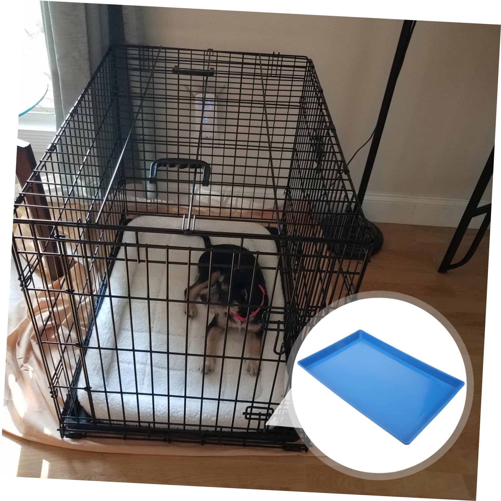 Levemolo Plastic Dog Potty Tray Rabbit Toilet Pan Large 44x29cm Thick Pet Crate Pan for Small Medium Large Dogs