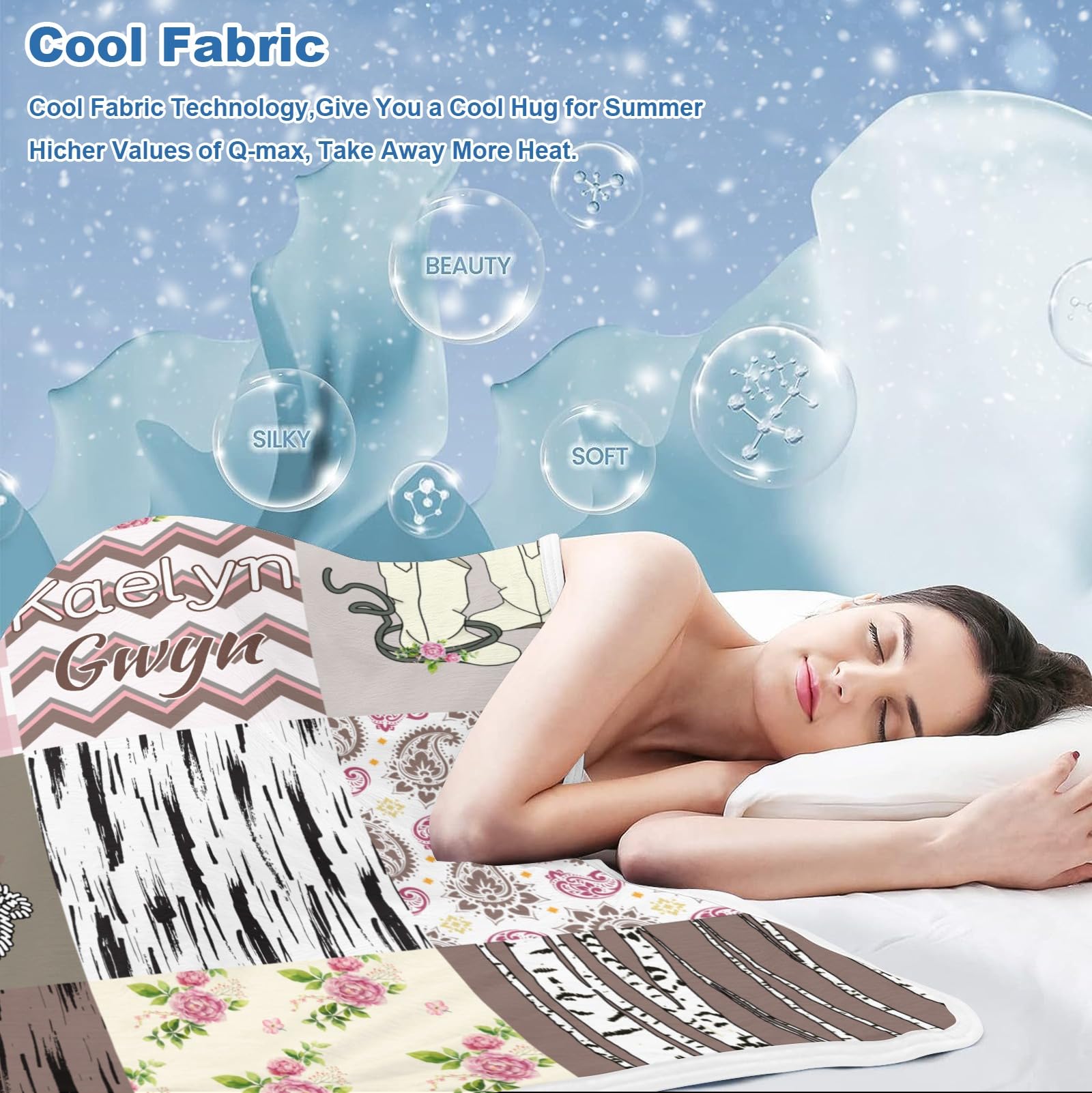 GoTussWO Personalized Gift Floral Wild West Cowboy Boot Safe Blanket, Stroller Canopy Replacement,40x50Inch