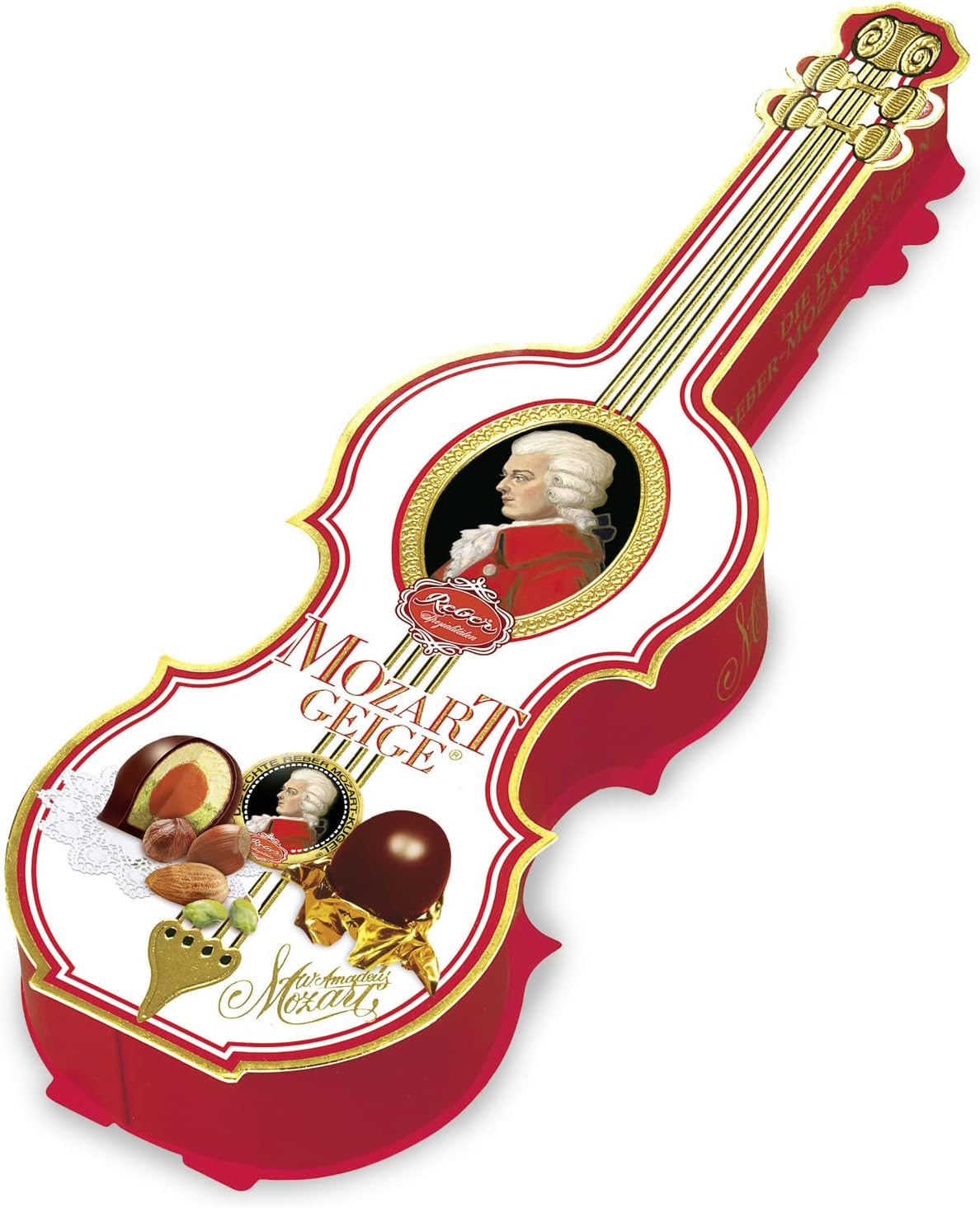 Reber Mozart Violin with 7 Mozart Kugeln 140 g