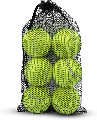 Swingers Pelotas de tenis, paquete de 6 pelotas de tenis de entrenamiento, pelotas de práctica para mascotas, pelotas de tenis de ejercicio de alta