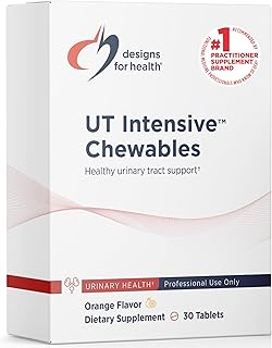 Designs for Health D-Mannose with Cranberry Chewables - UT Intensive Chews for Women + Men, Urinary Tract Support Supplement with Cranberry Extract - Natural Orange Flavor - Vegan (30 Tablets)