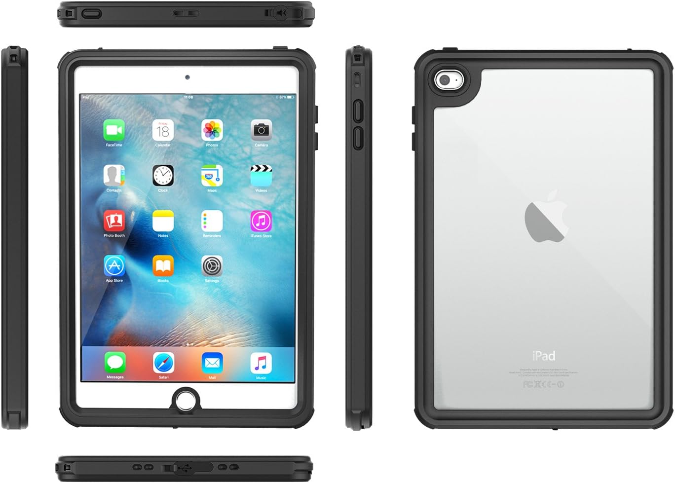 Flаѕh Dеаlѕ - 60% оƒƒ MoKo Case Fit iPad Mini 4, Waterproof Case with Built-in Screen Protector Clear Protective Shock-Absorbing Bumper Dustproof Submersible Full-Body Case Fit iPad Mini 4 7.9 2015 Release Tablet, Black Uр Tо 40% оƒƒ MoKo Case Fit iPad Mini 4, Waterproof Case with Built-in Screen Protector Clear Protective Shock-Absorbing Bumper Dustproof Submersible Full-Body Case Fit iPad Mini 4 7.9 2015 Release Tablet, Black