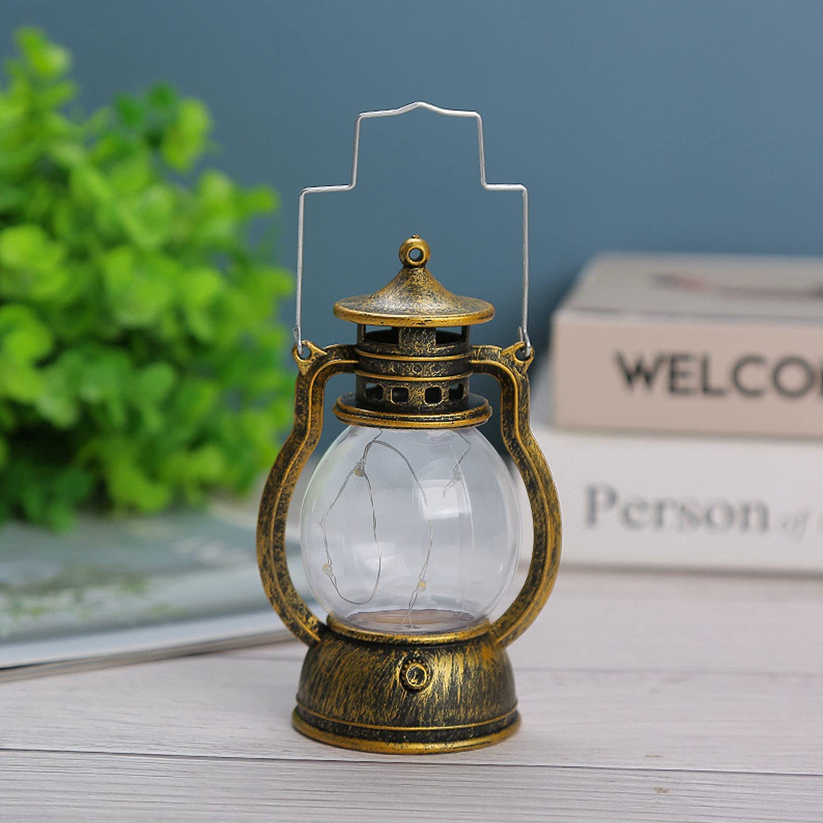 2 Lampes à Huile Miniatures Pour Maison De Poupée - Fonctionnent Sur Piles - Lueur Réaliste Rétro