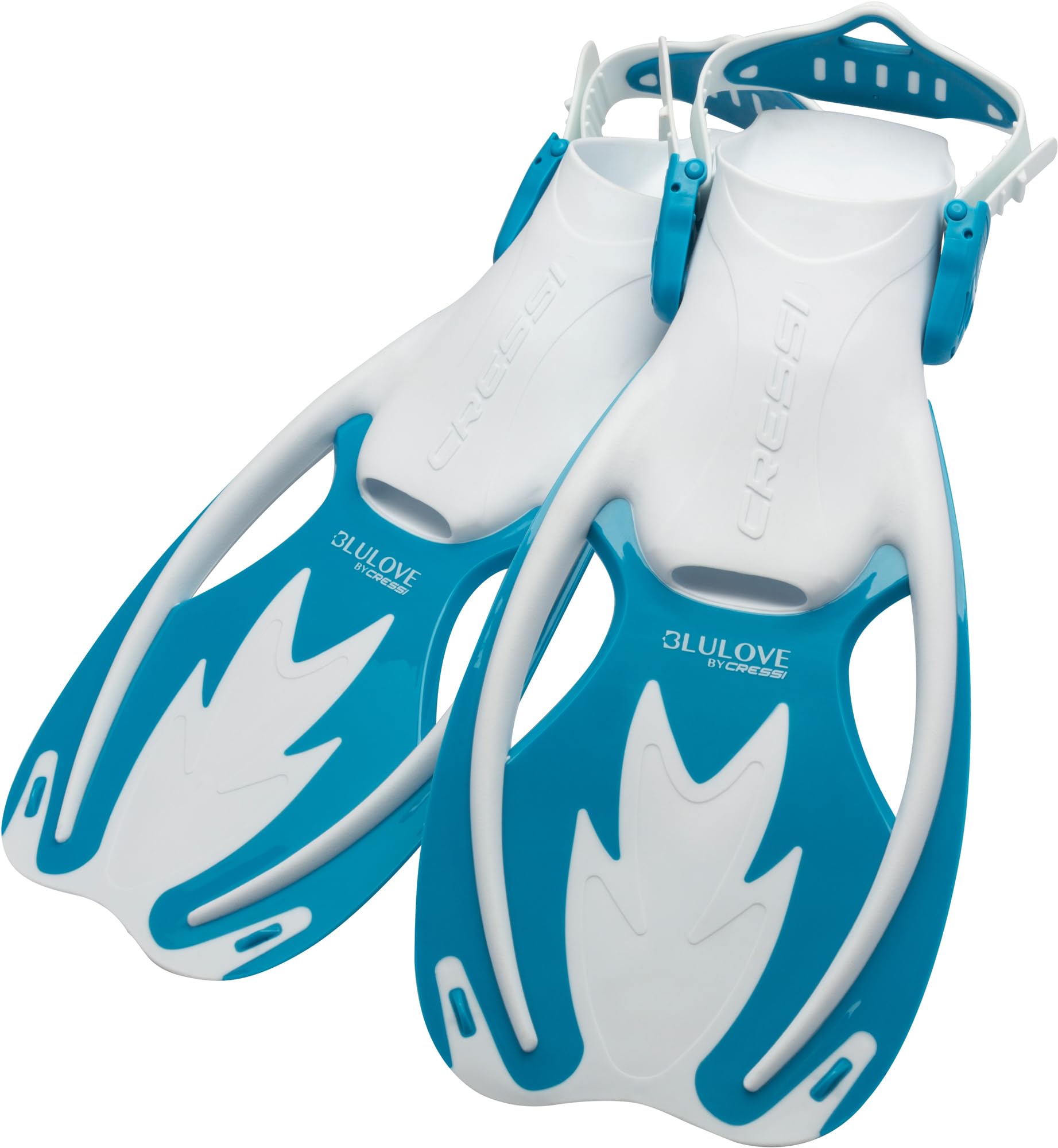 Cressi Rocks - Aletas Cortas para niños con tacón Abierto, Correas Ajustables, para Buceo, natación, Calidad Desde 1946