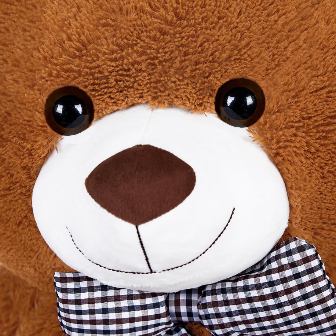XXL Teddybär Großer Bär 120 cm groß Riesen Teddy Bär Stofftier Plüschtier Kuscheltier Geschenk für Kinder Freundin Dunkelbraun