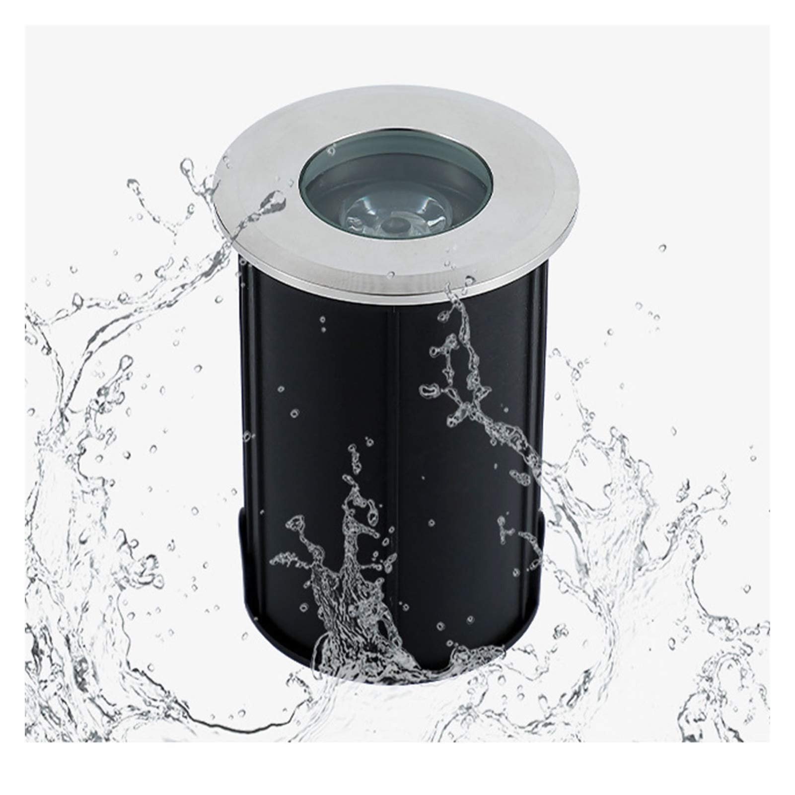 Unterwasserlicht IP68 wasserdichtes eingebettetes Bodenstrahlerlicht Poolbodenlicht Unterwasserlicht (Color : Blue, Size : S)