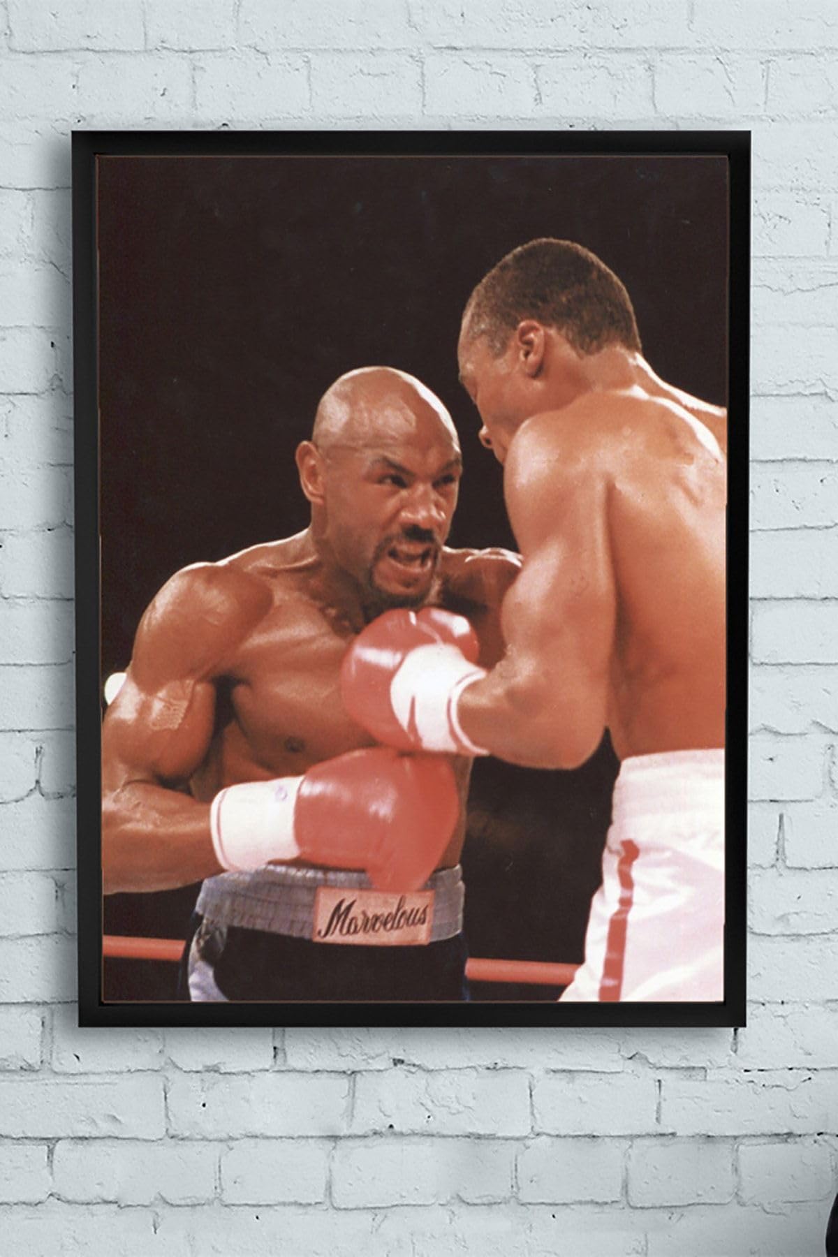 Postermanya (pster12134) Marvin Hagler Dövüş Çerçeveli Tablo 2 (40x50cm)