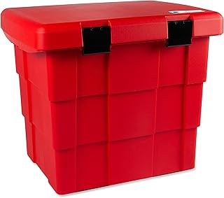 DAKEN Streugutbehälter 108 ltr. ROT, Streugutbox, Streusalzbox, Sandbox, Lagerbehälter, Pick-up Box, Anhängerbox