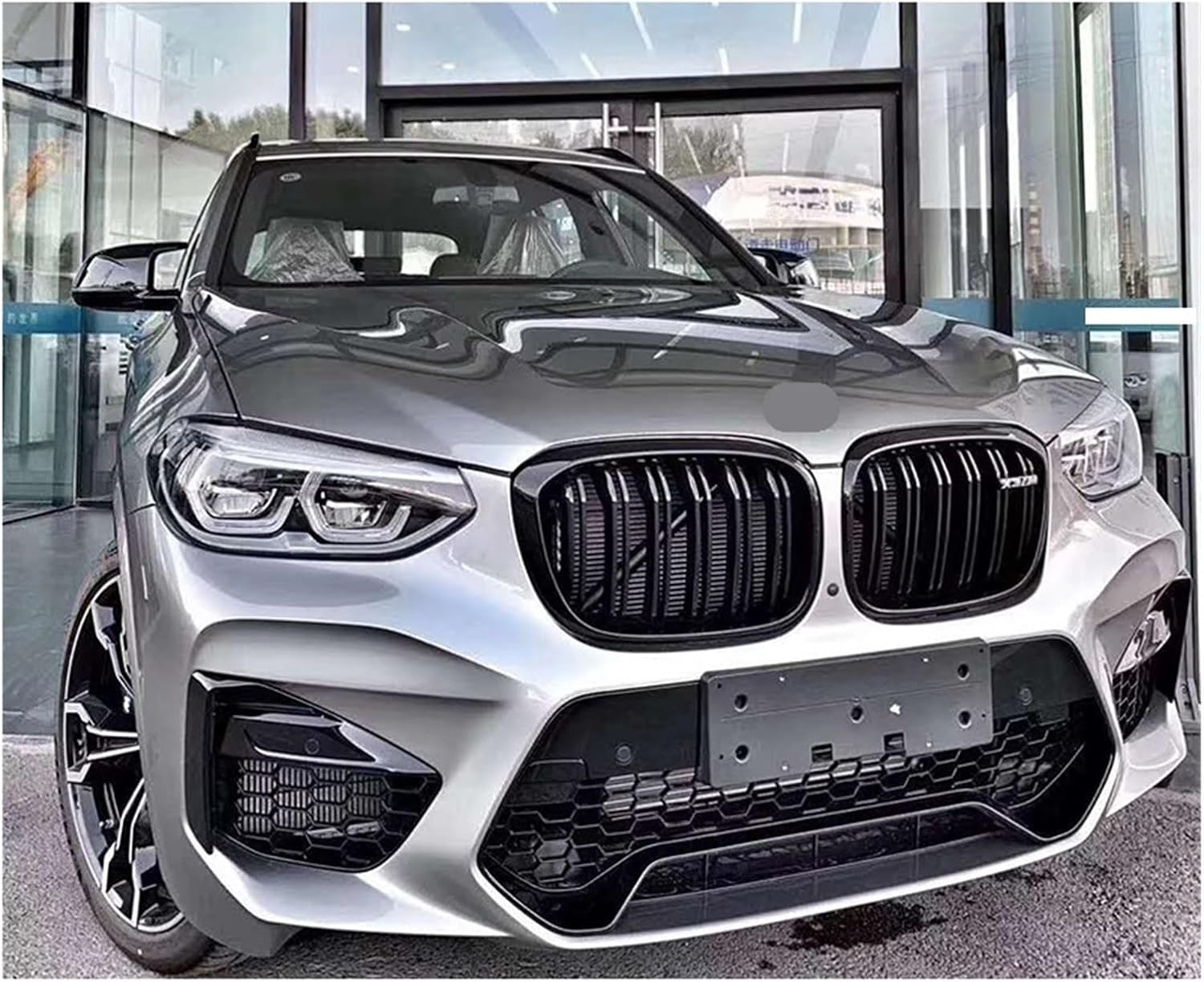 X3 G01 X4 G08 G02 アップグレード X3M X4M 2 線式カーボンファイバーグリル BMW G01 G02 G08